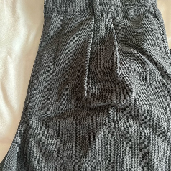 Abercrombie and Fitch wide leg pant linen blend navy gray - Picture 3 of 5
